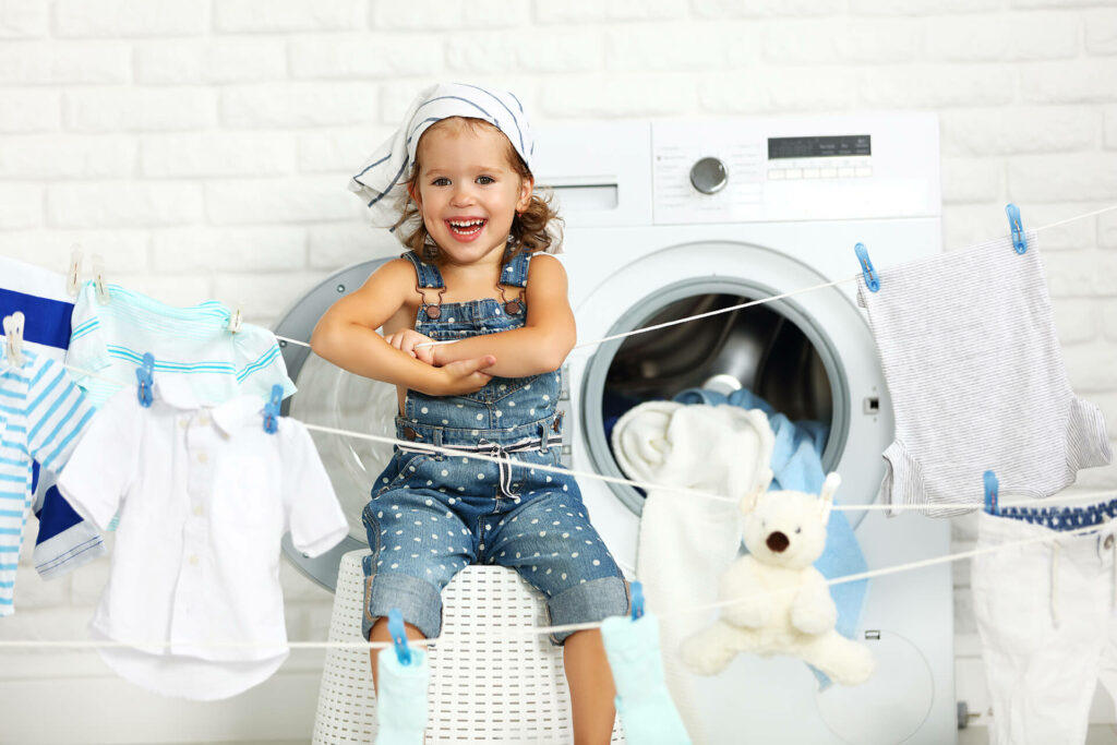 jak prać ubrania dla dzieci